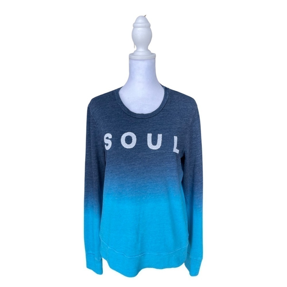 Soulcycle Embroidered Ombré Sweatshirt Size Large